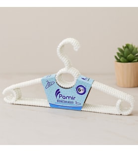 Boncuklu Plastik Elbise Askısı 6'lı