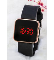 Kadın Rose Renk Silikon Kordon Dijital Led Kol Saati ST-304194
