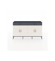 Arges Konsol 4 Raflı 2 Çekmeceli 4 Kapaklı 176x30x99 Antrasit-Aytaşı/Antrasit