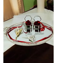 Whisper Metal Gümüş Söz Tepsisi  (Beyaz)