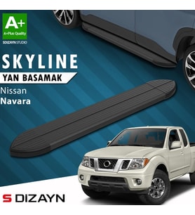 S-Dizayn Nissan Navara 2 Skyline Siyah Yan Basamak 203 Cm 2005-2015 A+ Kalite