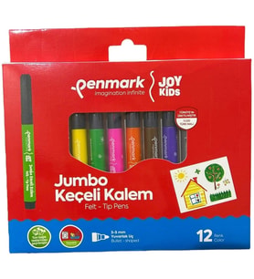 PENMARK HS-706-12 SÜPER YIKANABİLİR JUMBO KEÇELİ KALEM 12 Lİ SET