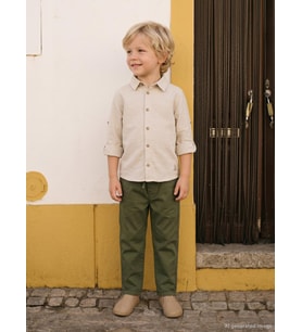 Civil Boys Basic Hasır 2-5 Yaş Gömlek - Bej