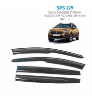 Dacia Sandero Stepway Mugen Cam Rüzgarlığı 2021 sonrası 4'lü Sunplex (Beyaz)
