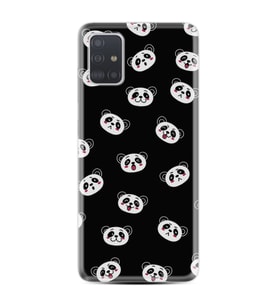 Samsung a71 A72 A73 A7 A9 2018 C7 C9 Kılıf Desenli Silikon Panda Suratları 1773