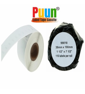 PUUN®Dymo Lw 99018S Dar Klasör Sırt Muadil Etıketı S0722470 110 Etiket/paket 38MM x 190MM (Çok Renkli)