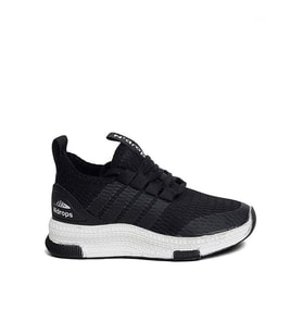 Trend Adımlar Siyah Unisex Patik Lastikli Çocuk Spor Ayakkab