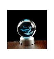 Dekoratif Renk Değiştiren Elsa Temalı Işıklı Cam Küre 8cm*6cm