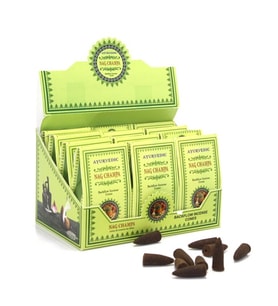 Periboia Ayurvedic Konik (Geri Akış) Tütsü Nag Champa Aromalı (Çok Renkli)