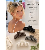 Mandal Toka Kadın Siyah Kahve Kadın Çocuk Mandal Toka (11CM) 4'lü Set