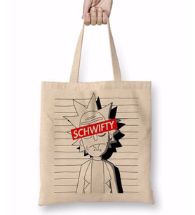 Rick and Morty Schwifty Bez Çanta Uzun Saplı