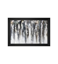 Soyut Şekiller Motifli Kanvas Tablo 50 x 70 cm Siyah Çerçeve