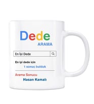 Kişiye Özel İsimli Arama Motoru Kupa Bardak - Dede