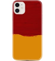 Apple iPhone 11 12 13 Mini Kılıf Desemli Silikon Sarı Kırmızı Boya 1708