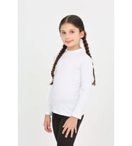 Toontoy Kız Çocuk Okul Balıkçı Yaka Tişört (Beyaz)