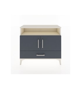 Arges Şifonyer 3 Raflı Tek Çekmeceli 2 Kapaklı 88x30x80 Aytaşı-Antrasit