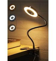 Flex Ayarlanabilir Led Okuma Işığı, 3 Renkli Masa Lambası (Krem)