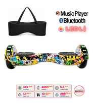 CityMate Elektrikli Kaykay Full Ledli Hoverboard Bluetooth Hoparlörlü 6.5 Inch Çanta Hediyeli