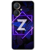 Vivo Y27 Kılıf HD Desen Baskılı Kılıf - Dark Neon Yaprak Z Harfi