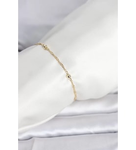 CM 14K Gold Renk Burgu Topçuk Model Kadın Bileklik - TJ-BB8281