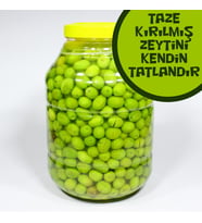 Kendin Tatlandır Ham Yeşil Zeytin (Küçük Çekirdekli) 3300 g