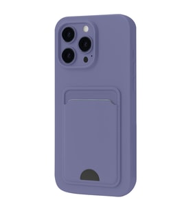 Apple İphone 16 Pro Kılıf Kelvin Kartvizitli Silikon - Lila