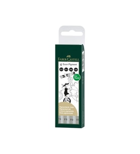 Faber Castell Ecco Pigment 4'Lü Siyah Set