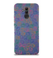 Huawei Mate 20 Lite Uyumlu Lansman Kılıf Hello Kitty Tasarımlı İçi Kadife Petrol Mavisi Kapak (Şeffaf)