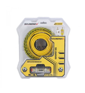 Soundmax SX-AWG83 8 GA Oto Anfi Kablo Kiti  (Sarı)