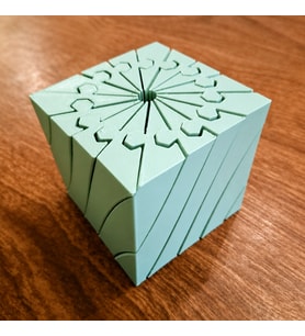 Northcity 3D Baskı Twisting Küp - Mekanik Dönen Bulmaca Küpü-Mint