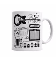 Gitar Amfi Gitarist Pedal   Kedi Kupa Bardak Porselen