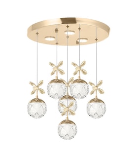 Eray Aydınlatma 2560-5+1 6 Li Sarı Led Avize