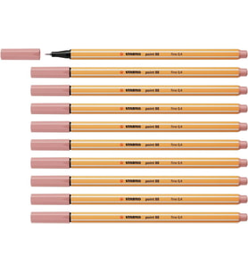 Stabilo Keçe Uçlu İnce Kalem Köpüklü Pembe İnce Keçe Uçlu Kalem (10 Lu Paket) (Karışık)