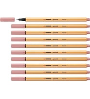 Stabilo Keçe Uçlu İnce Kalem Köpüklü Pembe İnce Keçe Uçlu Kalem (10 Lu Paket) (Karışık)