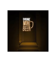 DRINK MORE BEER Yazılı Neon Tabela