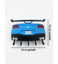 MYCRAFT3D GT Araba Tasarımlı Duvar Anahtarlığı 3D Baskı Dekoratif Anahtar Askısı - GT Araba Figürlü Hediyelik