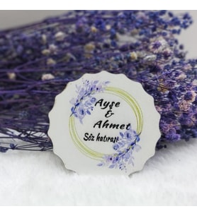 30 Adet Ahşap Ekonomik Magnet Nikah Şekeri-