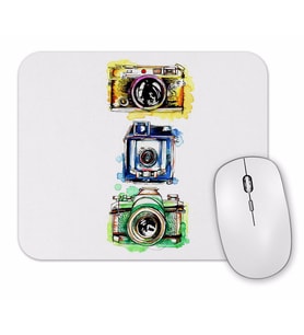 Watercolor  Camera Mouse Pad
