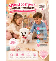 Sevimli Hareketli Sesli Kedi Köpek Oyuncak – Yürüyen, Müzikli, Ses Taklitli, Kuyruk Sallayan Peluş Oyuncak