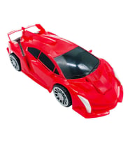 CANALİ Toys Robota Dönüşen Araba 117, Kendinden Robota Dönüşen Pilli Sesli ve Işıklı Araba (Kırmızı)