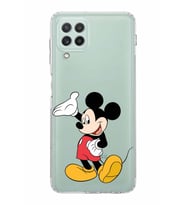 Samsung Galaxy A22  Kamera Korumalı  Kapak Mickey Mouse Tasarımlı  Şeffaf Kılıf