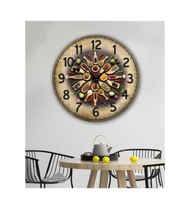 bilge Tasarım retro Duvar Saati 40 x 40 CM (Karışık)
