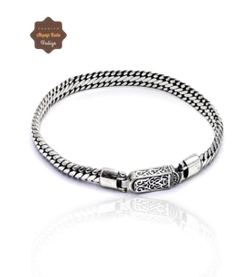 Örgü Model 925 Ayar Saf Gümüş Erkek Bileklik 201025531