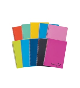 Çizgili 150 Yaprak Spiralli Defter A4 Boy Plastik Kapak (1 Adet )