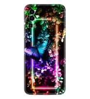 General Mobile Gm 23 Kılıf Silikon Desen Özel Seri Butterfly Neon 1684