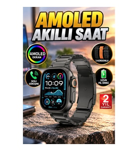 Haino Teko 2A Akıllı Saat – AMOLED Ekran, 3 Kordonlu, Sesli Görüşme Destekli