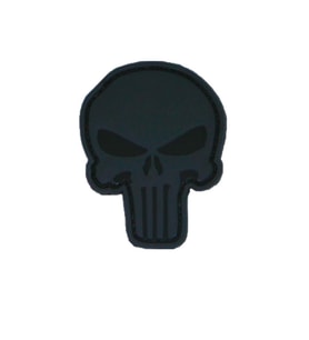 Single Sword Plastik Kurukafa Patch - Peç SİYAH