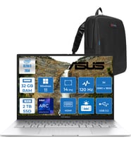 Asus Zenbook 14 Intel Core Ultra 9 285H 32GB LPDDR5X 2tb 14" 3k OLED 120Hz 600NIT Intel Arc Graphics Windows 11 Pro Taşınabilir Bilgisayar UX3405CAP03 + Zettaçanta