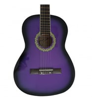 Almira Mg917-prp 4/4 Klasik Gitar - Mor (başlangıç - Tam Boy)  Canlı Mor Parlak Cila, Standart Sap Genişliği, Yeni Başlayanlar İçin Ekonomik Çözüm  Uyum: Yetişkin Ve Gençler İçin 4/4 Standart