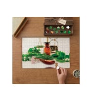 Yeşil Bitkiler- Sağlıklı Beslenme Tasarımı 240 parça Ahşap Puzzle Ahşap Kutuda MP00147